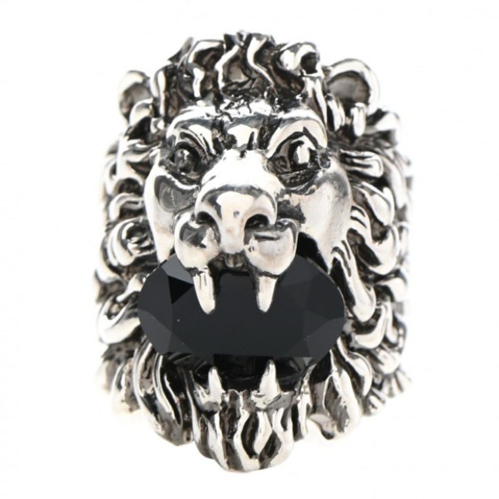 Gucci Silver and crystal Lion Ring